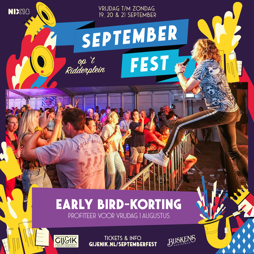 🥁 Trommel je vriendengroep maar vast op: zondag 21 september...