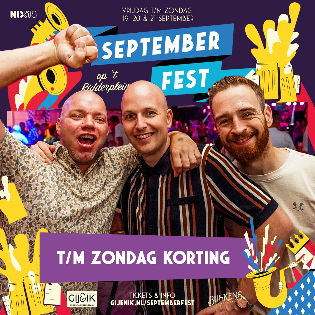 Je hebt nog t/m zondag de tijd om met korting...