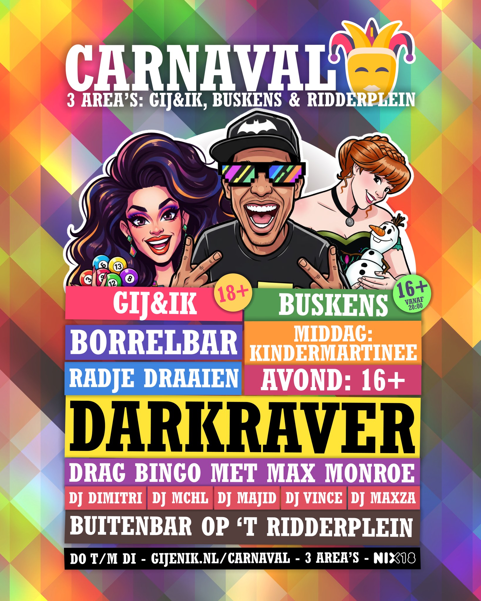 Daar is ‘ie: het carnavalsprogramma! 🎉 6 dagen lang feest,...